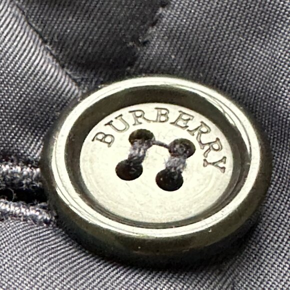 Burberry London Jacket Womens Medium Diamond Quilt Button Nova Check Lined Navy - Picture 8 of 8